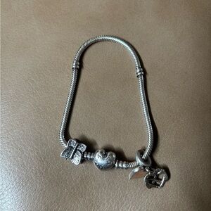 Pandora Sterling Silver Charm Bracelet